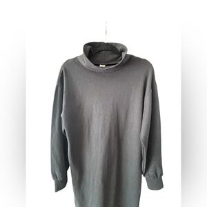 Smash + Tess Black Turtleneck Sweater Dress Long Sleeve Cozy Lounge Dress